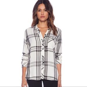Rails Hunter shirt in Black/White Plaid